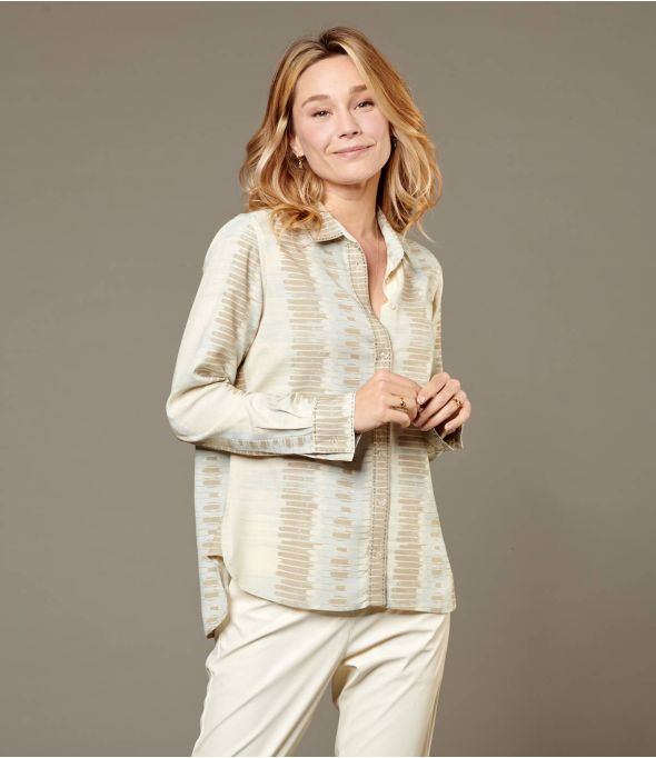 FRAN PIANO BEIGE Camicia da Donna in Viscosa - 1