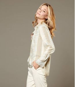 FRAN PIANO BEIGE Camicia da donna in viscosa - 2