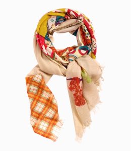 GINETE Foulard en Laine, soie pour Femme 70 x 190 cm - 2