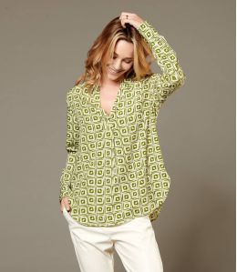 MILA KARO KHAKI Viscose Blouse voor Dames - 1