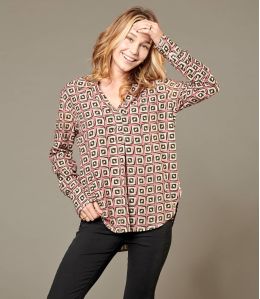 MILA KARO ROZE Viscose blouse voor dames - 1