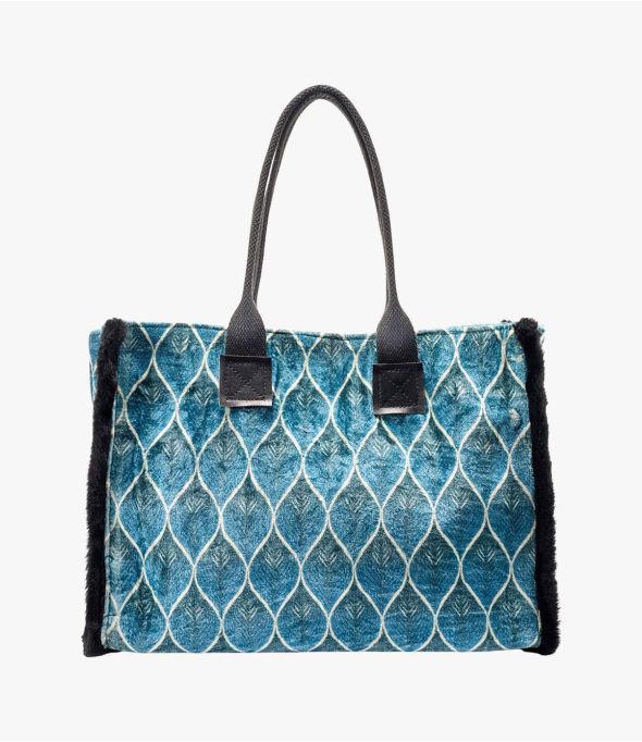 POP VELVET DUCK Women's bag in Viscose, cotton, AQ, leather 40 x 30 x 15 cm - 1