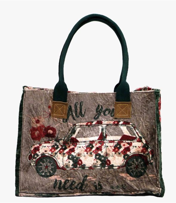 POP VELVET MINI Bag in Viscose, cotton, AQ, leather for Women 40 x 30 x 15 cm - 1