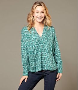 SARA KALEI DUCK Viskosebluse für Damen - 1