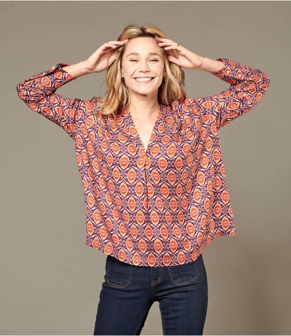 SARA KALEI CARMINE Viscose Blouse for Women - 1