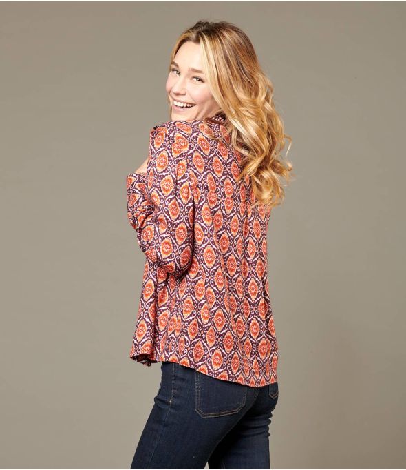 SARA KALEI CARMINE Viscose Blouse for Women - 1