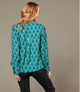 SARA PEACOCK DUCK Viscose blouse voor dames - 2