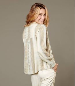 SARA PIANO BEIGE Viscose blouse voor dames - 2