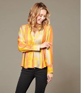 SARA PIANO GELE Viscose blouse voor dames - 1