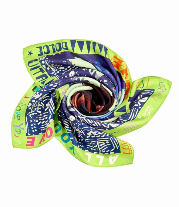 TERESA Bandana en Soie pour Femme 65 x 65 cm - 3