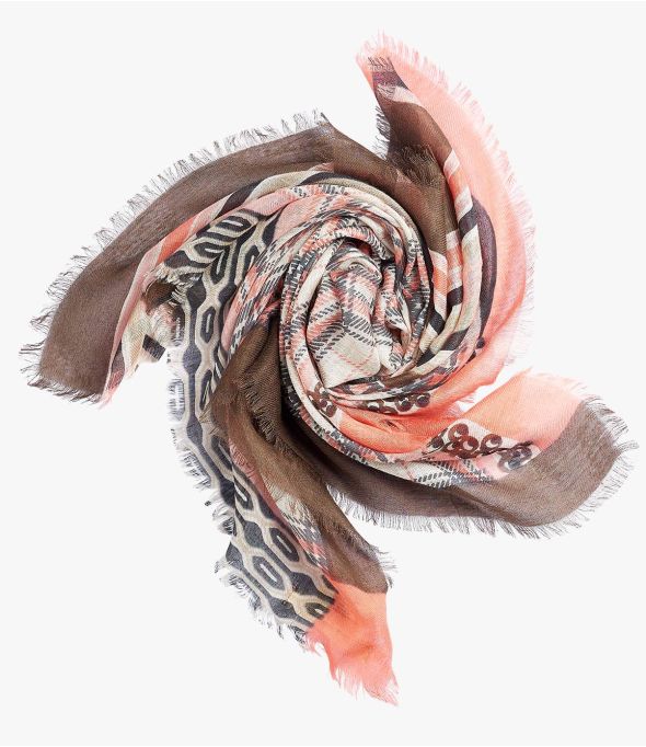 ZIGGY Bandana Modal Cashmere da Donna 60 x 60 CM - 7