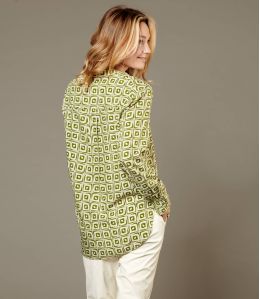 MILA KARO KHAKI Viscose Blouse voor Dames - 2