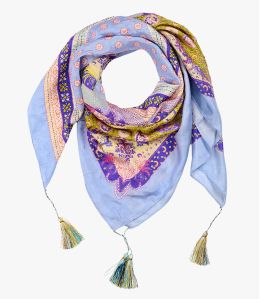 TRESOR Women's Silk Scarf 100x100 cm Storiatipic - 4