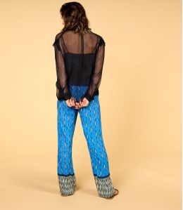 SASHA DIAMOND BLUE Viscose broek voor dames - 2