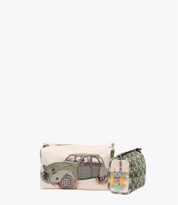 COSM 2CV Pochette en Coton pour Femme 26x14x14cm / 17x7x11cm - 1