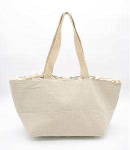 TOTE Michèle Sac en jute, coton pour Femme 35 x 30 x 22 CM Storiatipic - 2