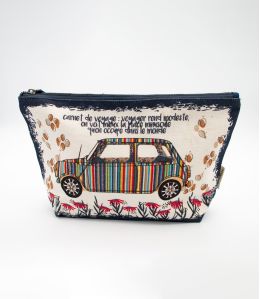 FIONA POUCH in juta, cotone da donna 34 x 20 x 10 cm / 21 x 15 x 6 cm - 1