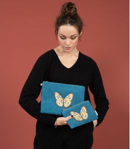 VANITY VELVET BLUE Pochette in Cotone - 1