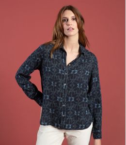 FRAN MARGOT NAVY Camicia in Viscosa - 1