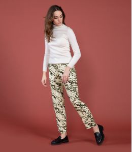 LENY GRANITE BEIGE Pantaloni in viscosa - 1