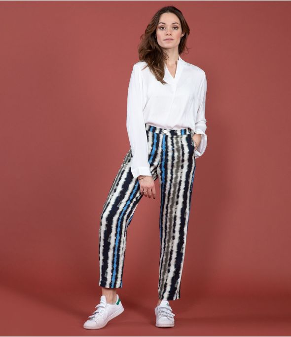 LENY LUCE MARINE Pantalon en Viscose - 1