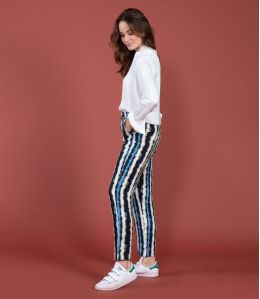 LENY LUCE NAVY Pantaloni in Viscosa - 2