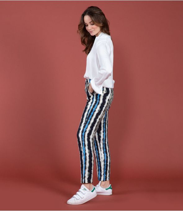 LENY LUCE MARINE Pantalon en Viscose - 1