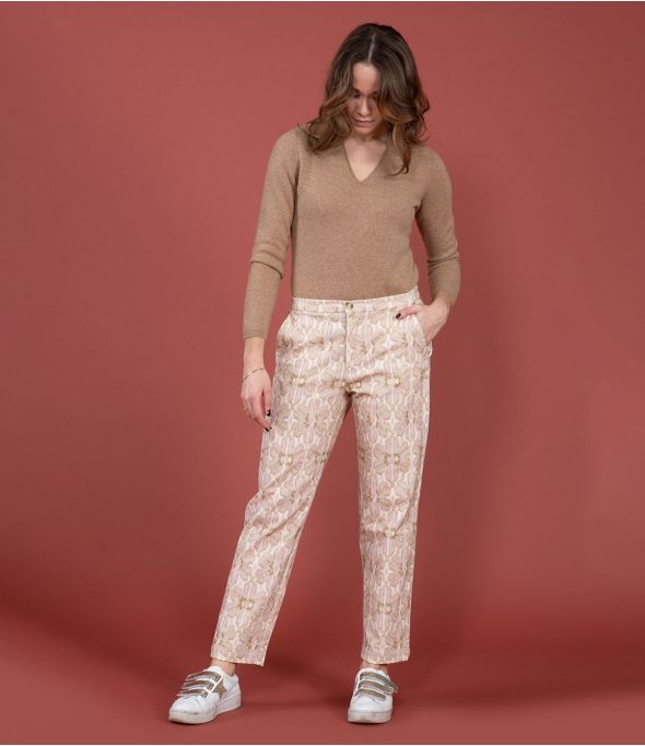 LENY VELOURS MARGOT ROSE Pantalon en Coton - 1