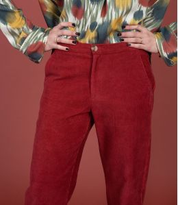 LENY RED VELVET Pantaloni in cotone - 2