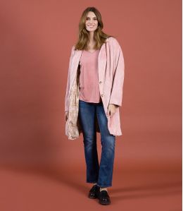 Cappotto in cotone LIV PINK VELVET - 1