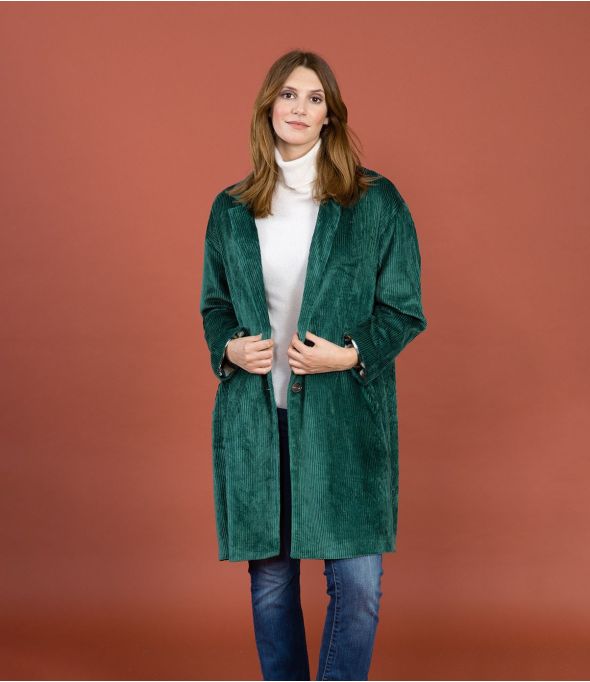 LIV VELOURS SAPIN Manteau en Coton - 1