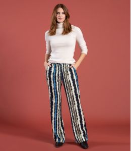 SASHA LUCE NAVY Pantaloni in Viscosa - 1