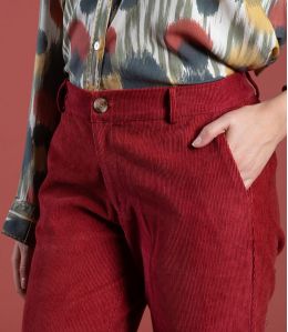 SASHA RED VELVET Pantaloni in cotone - 3