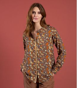 ALEX LAGOON BROWN Bluse aus Modal - 1