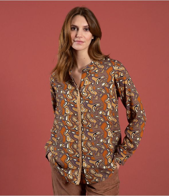 ALEX LAGOON BROWN Bluse aus Modal - 1