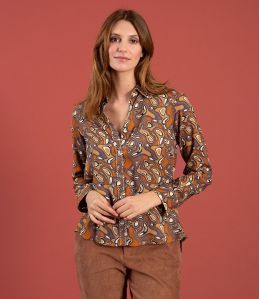 FRAN LAGON MARRONE Camicia in modal - 1