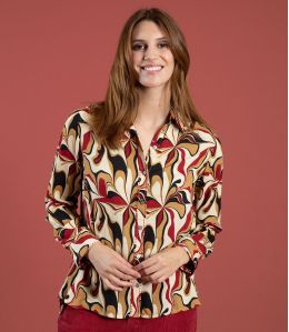 Camicia in modal FRAN SEVENTY RED - 1