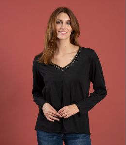 ZORA UNI BLACK T-Shirt in cotone - 1