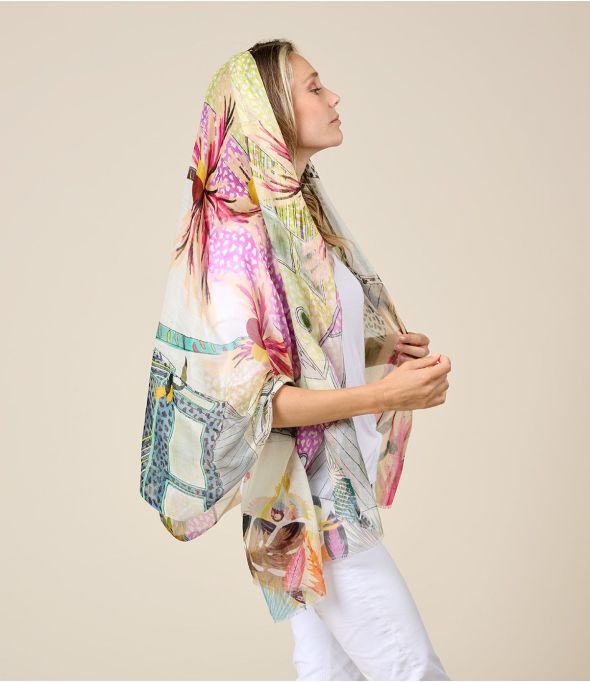 ERICA Foulard en Modal, Soie - 16