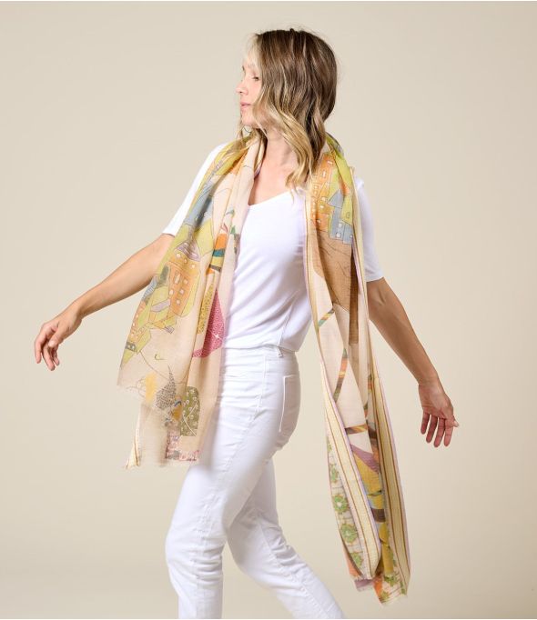 MANON Foulard en Laine, Coton - 1