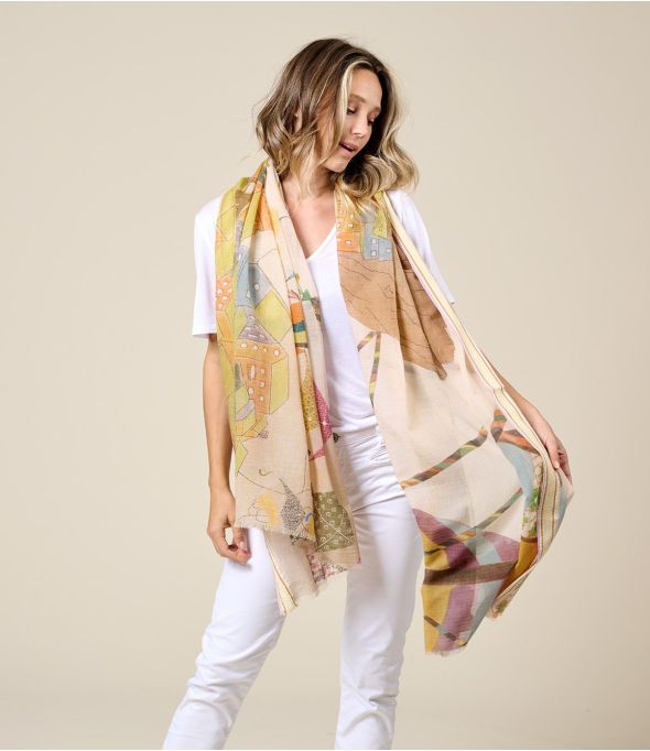 MANON Foulard en Laine, Coton - 1