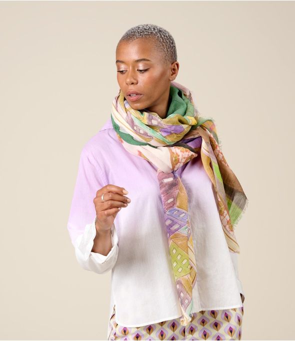 MANON Wool Scarf, Cotton - 13