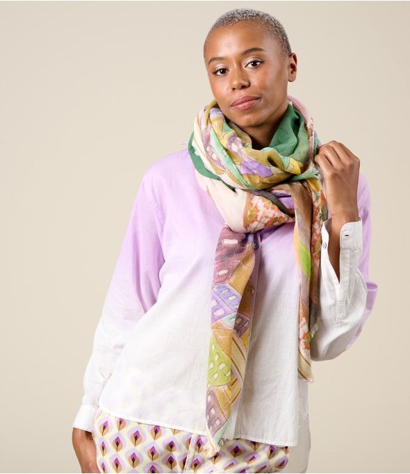 MANON Foulard en Laine, Coton - 1