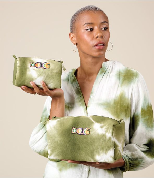 COSM IBIZA KHAKI Cotton Toiletry Bags - 1