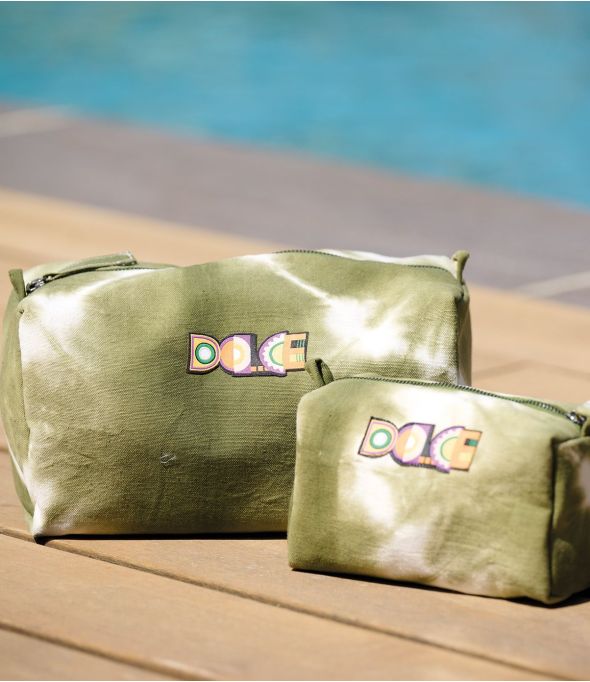 COSM IBIZA KHAKI Cotton Toiletry Bags - 1