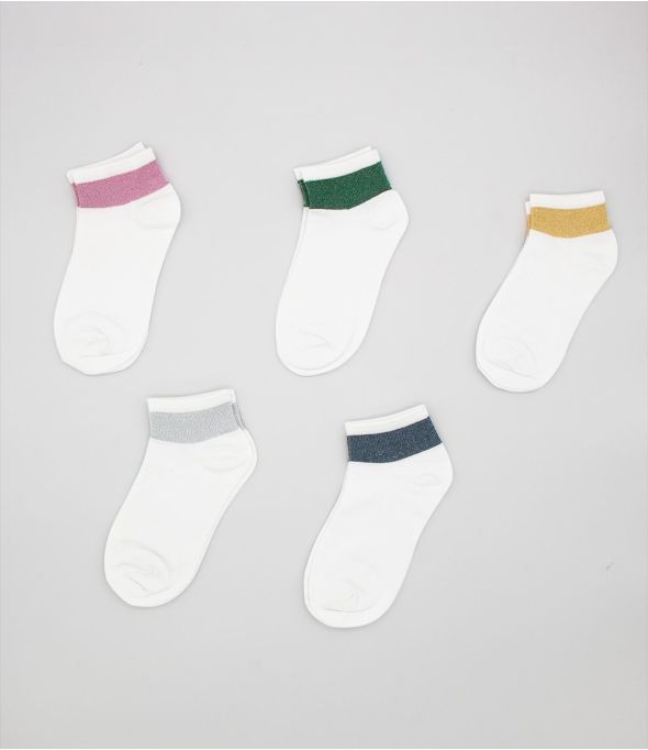 CHAUSSETTES LOT 5 Chaussettes en Coton, Nylon, Elasthanne - 1