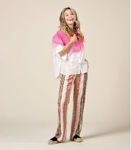 SASHA ROMA FUCHSIA Pantalon en Viscose - 1