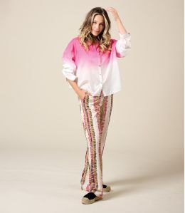 SASHA ROMA FUCHSIA Pantalon en Viscose - 3