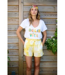 VITA DOLCE VITA WEISS T-Shirt aus Baumwolle - 1