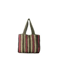 POP RAPHIA KAKI Raffia bag - 1